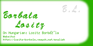 borbala lositz business card